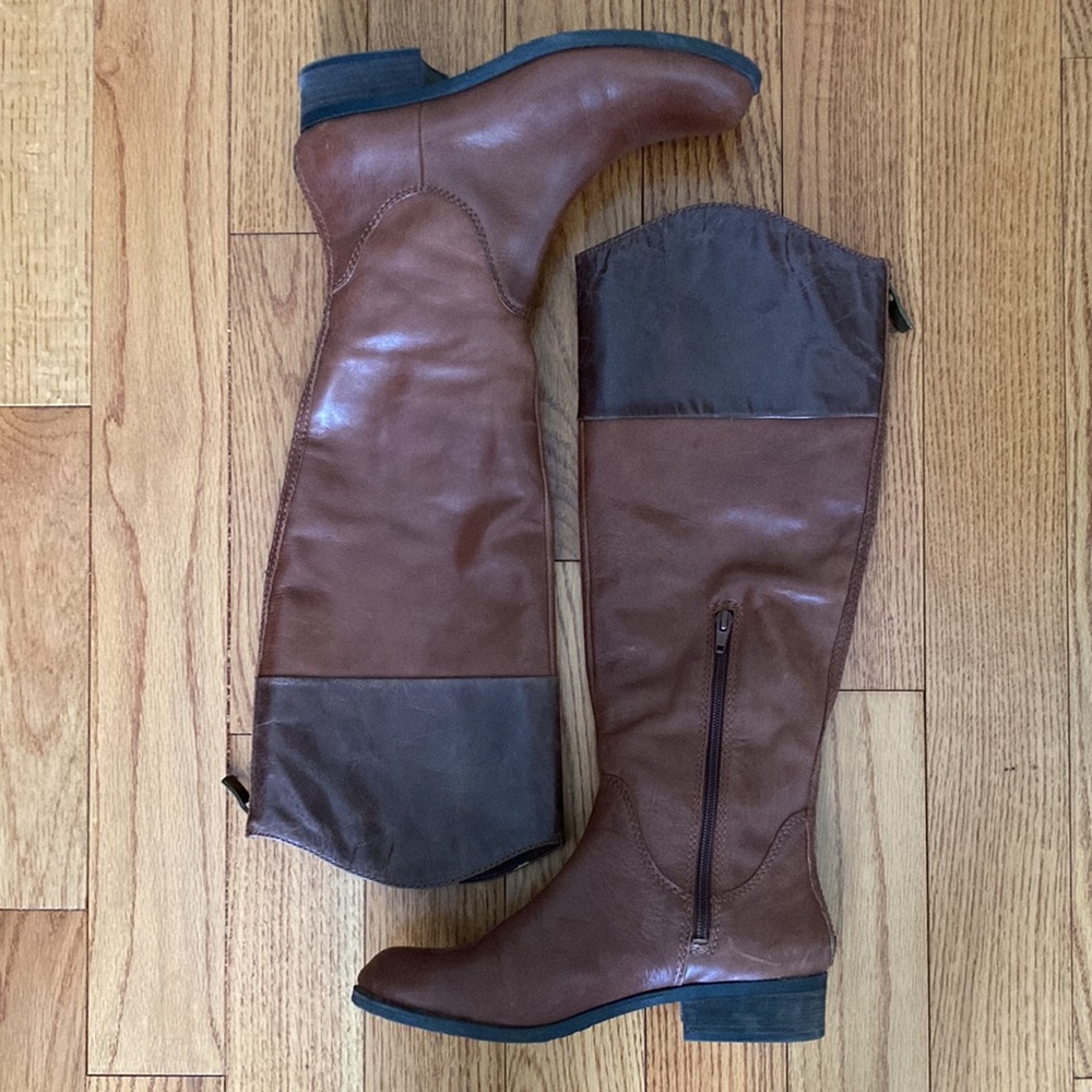BCBG Generation brown tall leather boots - Picture 2 of 7